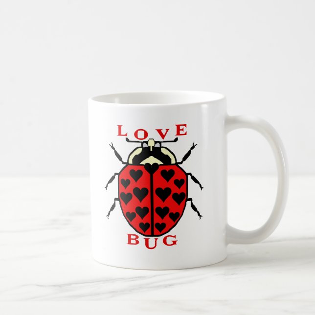 Der niedliche Marienkäfer Liebe-Wanzevalentines Kaffeetasse (Rechts)