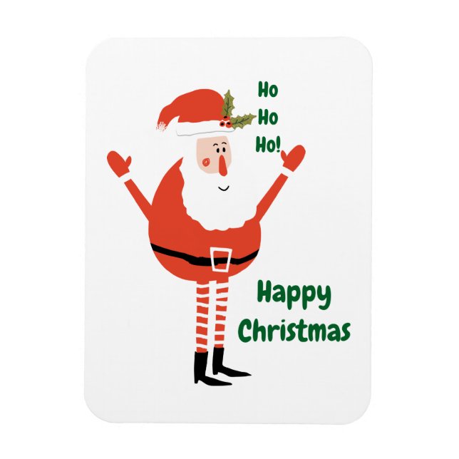 Der niedliche moderne Weihnachtsmann wünscht Ihnen Magnet (Vertikal)