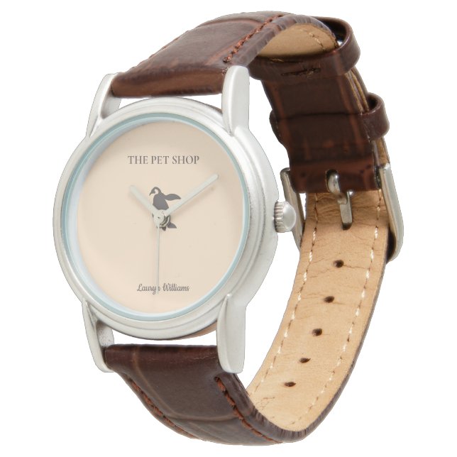 Der niedliche Pinguin der Heimtierwerkerei Armbanduhr (Schrägansicht)