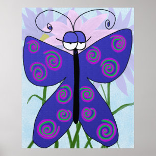 Der Niedliche Schmetterling mit einer höflichen Ma Poster