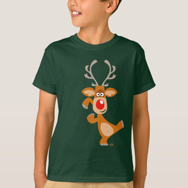 Der niedliche T - Shirt der Cartoon-Ren-Kinder (Vorderseite)