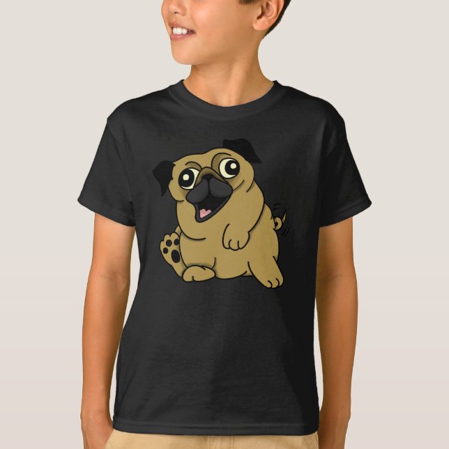 Der niedliche T - Shirt der Mops-Kinder (Vorderseite)