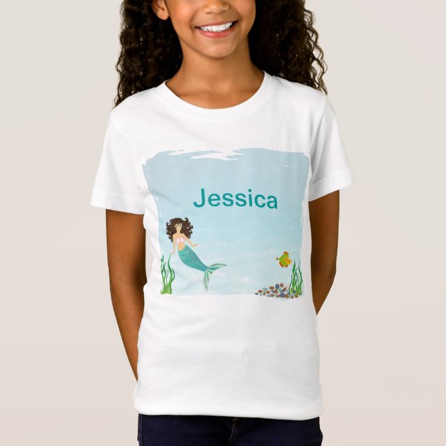 Der niedliche T - Shirt des Meerjungfrau-Mädchens (Vorderseite)