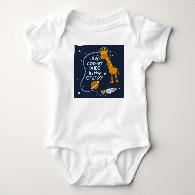 DER NIEDLICHE TYP IM GALAXY BABY BODYSUIT BABY STRAMPLER (Vorderseite)
