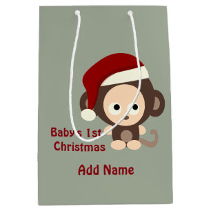 Der niedliche Weihnachtsaffe des Babys Mittlere Geschenktüte