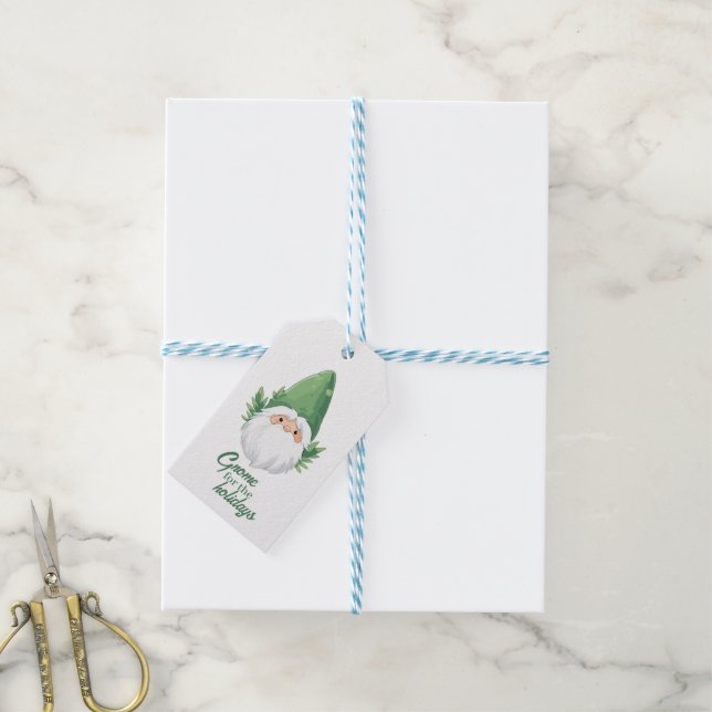 Der niedliche Weihnachtsmann für die Ferien Geschenkanhänger (Mit Garn)
