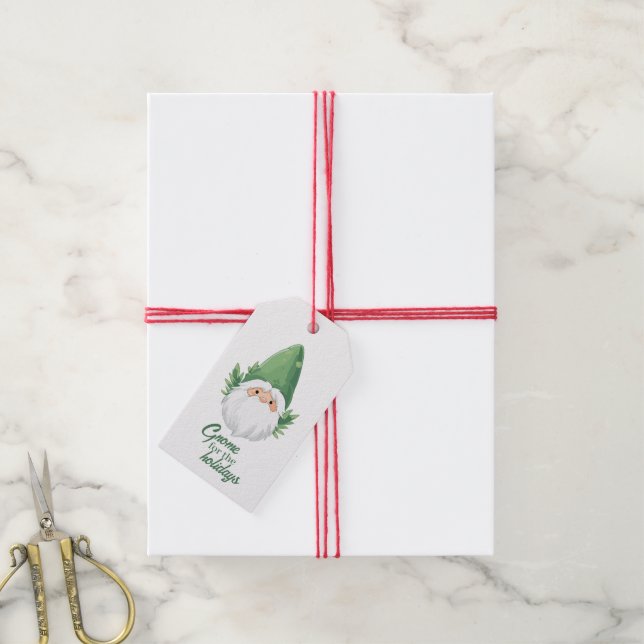 Der niedliche Weihnachtsmann für die Ferien Geschenkanhänger (Mit Garn)