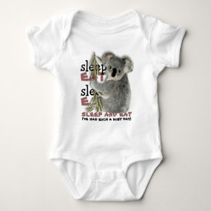 Der niedlichste Koala essen und schlafen Baby Strampler