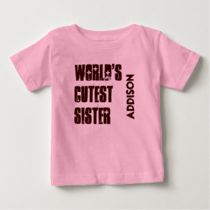 Der Niedlichste SISTER-Individuelle Name der Welt Baby T-shirt