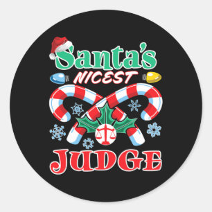 Der Nikolaimeister Funny Christmas Naughty Nice Runder Aufkleber