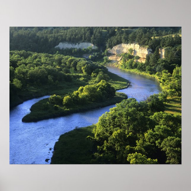 Der Niobrara-Fluss in der Nähe von Valentine Nebra Poster (Vorne)