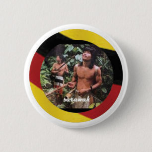 Der nomadische Eingeborene von Borneo-Insel Button
