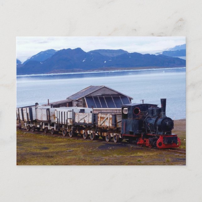 Der nördlichste Zug der Welt, Svalbard Postkarte (Vorderseite)