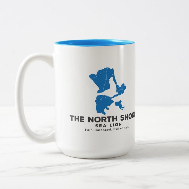 Der Nordufer-Seelöwe-Getränkebehälter Zweifarbige Tasse (Links)