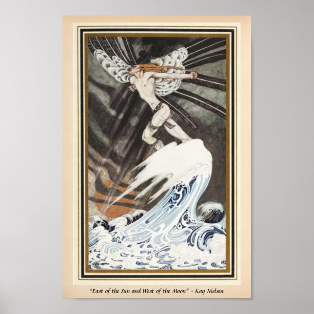 Der Nordwind überquert das Meer Kay Nielsen Poster (Vorne)