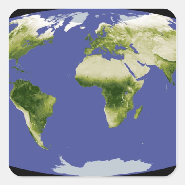 Der normierte Index für Unterschiedsvegetation Quadratischer Aufkleber (Vorderseite)