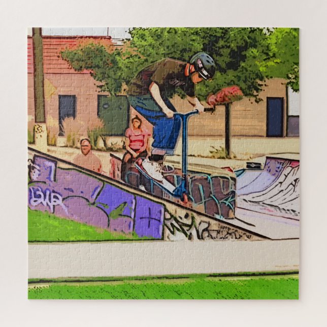 Der Nosedive Landing - Scooter Fahrer Trick (Vertikal)
