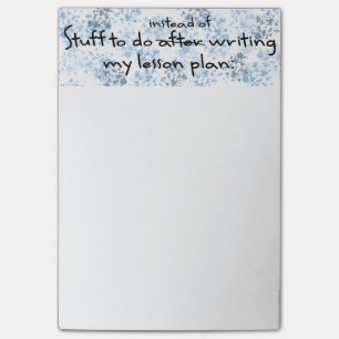 Der Notizblock des zögernden Lehrers