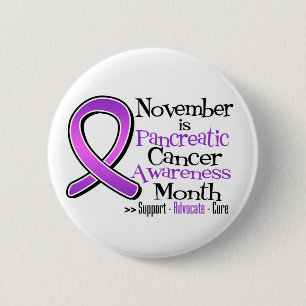 Der November ist der Monat des Bauchspeicheldrüsen Button