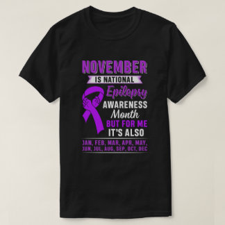 Der November ist der Monat des nationalen Epilepsi T-Shirt
