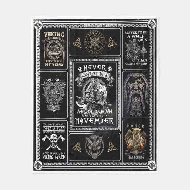Der November-Mensch sieht sich besser an, ein Wolf Fleecedecke (Vorderseite)