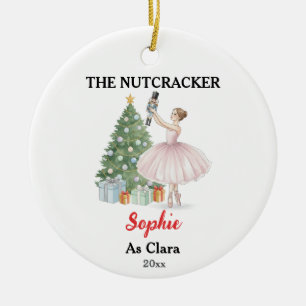 Der Nussknacker Ballerina Benutzerdefinierter Name Keramik Ornament