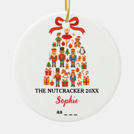 Der Nussknacker Individuelle Ballettrôle Weihnacht Keramik Ornament