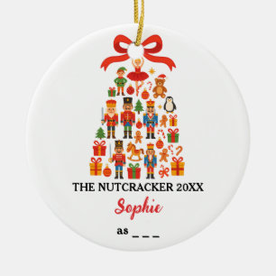 Der Nussknacker Individuelle Ballettrôle Weihnacht Keramik Ornament