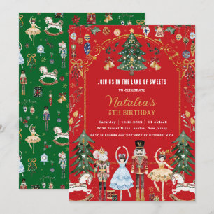 Der Nussknacker Vintage Weihnachtsballett Geburtst Einladung