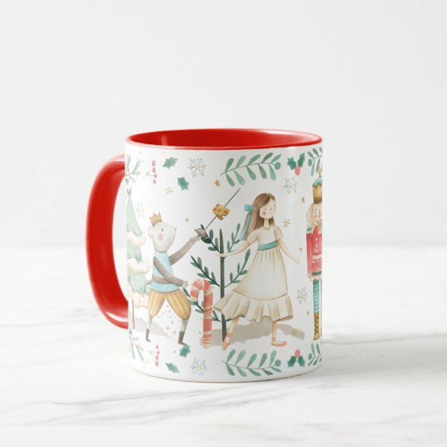 Der Nutcracker Ballet Weihnachts-Weihnachtsgeschen Tasse (Vorderseite Links)