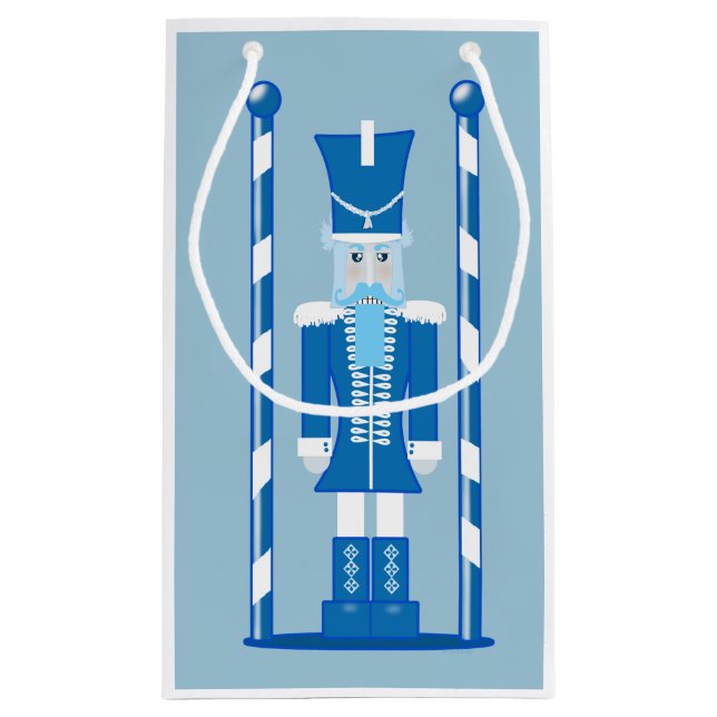 Der Nutcracker in Blau Kleine Geschenktüte (Rückseite)