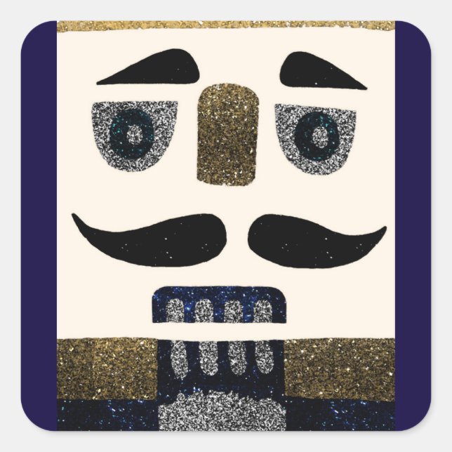 Der Nutcracker Quadratischer Aufkleber (Vorderseite)