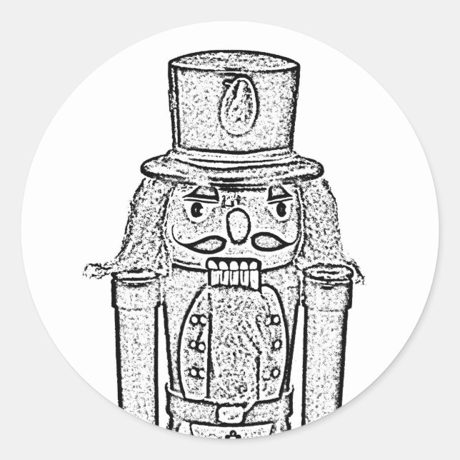 Der Nutcracker Runder Aufkleber (Vorderseite)