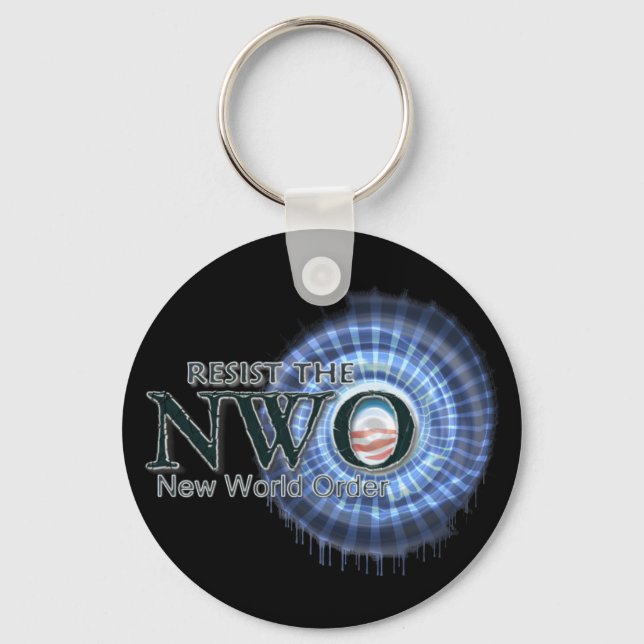Der NWO widerstehen Schlüsselanhänger (Vorderseite)