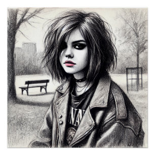 Der Obdachlose des Parks. Poster