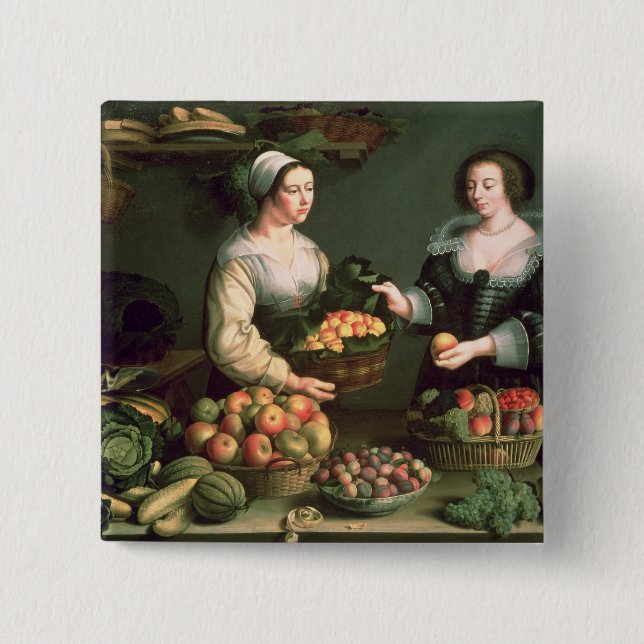 Der Obst- und GemüseVerkäufer Button (Vorderseite)