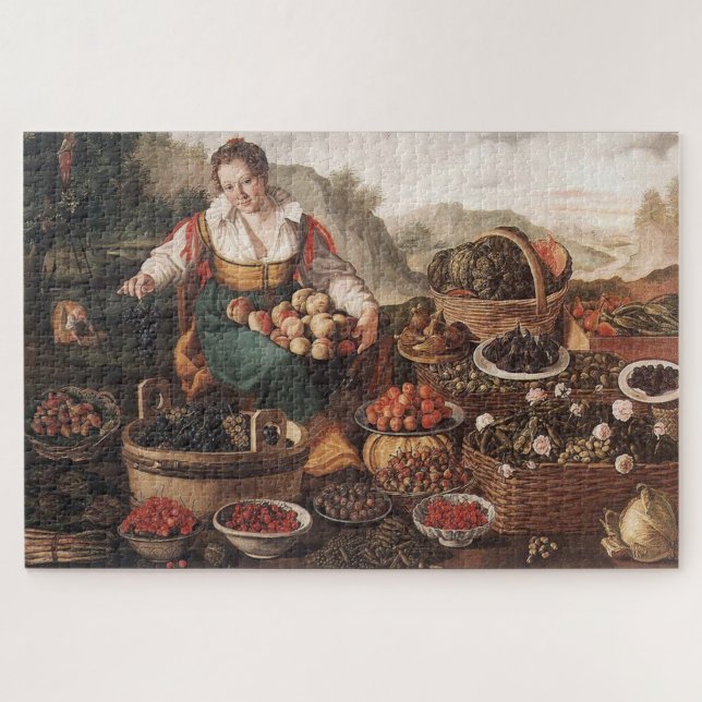 Der Obstverkäufer von Vincenzo Campi Malerei (Horizontal)
