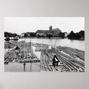 Der Oder bei Breslau Polen, c.1910 Poster