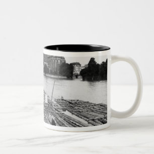 Der Oder bei Breslau Polen, c.1910 Zweifarbige Tasse
