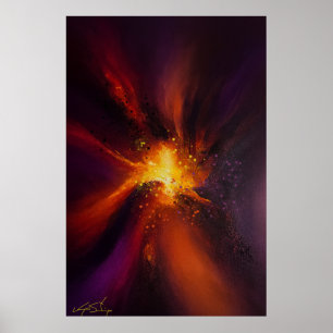 Der Ofen im Inneren Abstrakt Poster