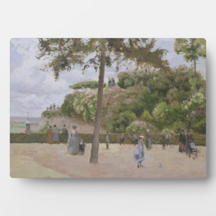 Der öffentliche Garten von Pontoise   1874 Fotoplatte