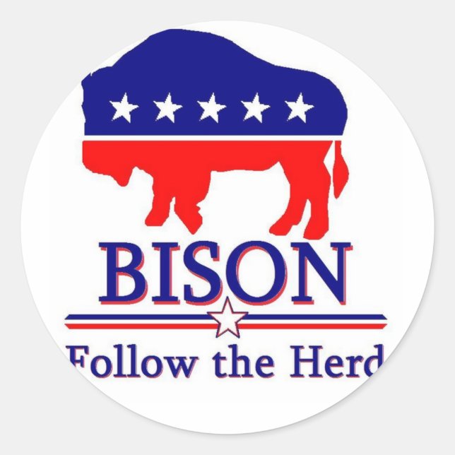 Der Offizielle Bison-Party-Aufkleber Runder Aufkleber (Vorderseite)