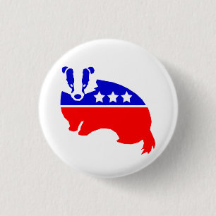 Der OFFIZIELLE Dachs-Knopf des Anstands-Party-(TM) Button