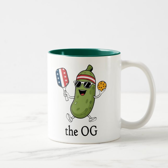 Der OG-Pickleballer Zweifarbige Tasse (Rechts)
