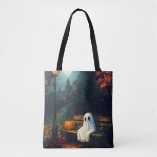 Der Oktober-Kompanion Spooky Ghost & Pumpkin Tasche