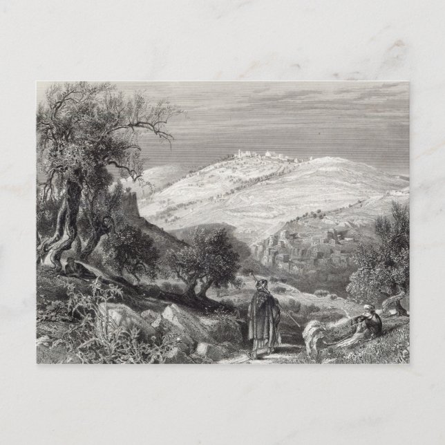 Der Olivenberg vom Zion-Berg Postkarte (Vorderseite)