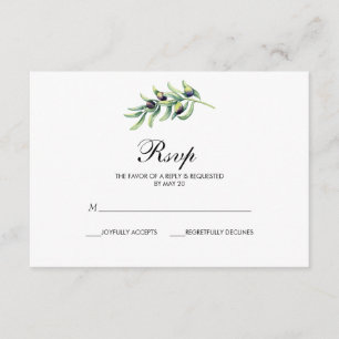 Der Olivenhain   Hochzeit RSVP mit