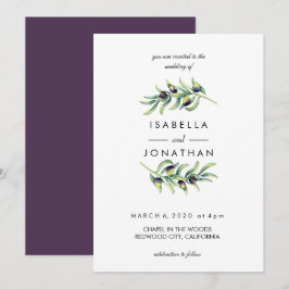 Der Olivenhain | Zwei Zweigniederlassungen rustika Einladung