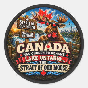 Der Ontariosee ist jetzt die Meerenge unseres lust Runder Aufkleber