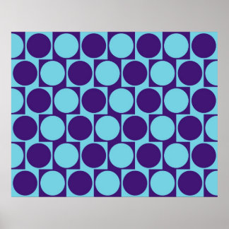Der optische Täuschungscafe Wall-Effect Circles Bl Poster